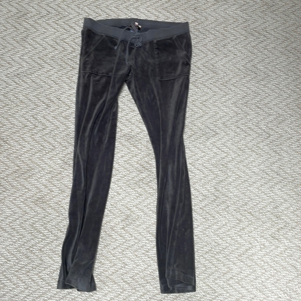 Juicy couture grey velour pants